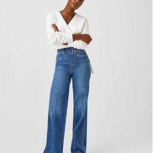 NWT: SPANX Seamed Front, Wide Leg Jeans, size M (Petite)